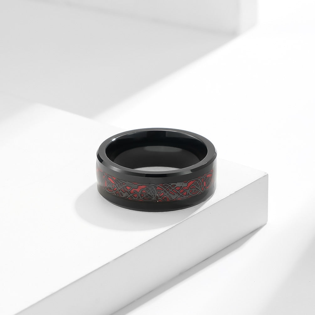 Cross-Border Amazon Tungsten Steel Dragon Pattern Ring