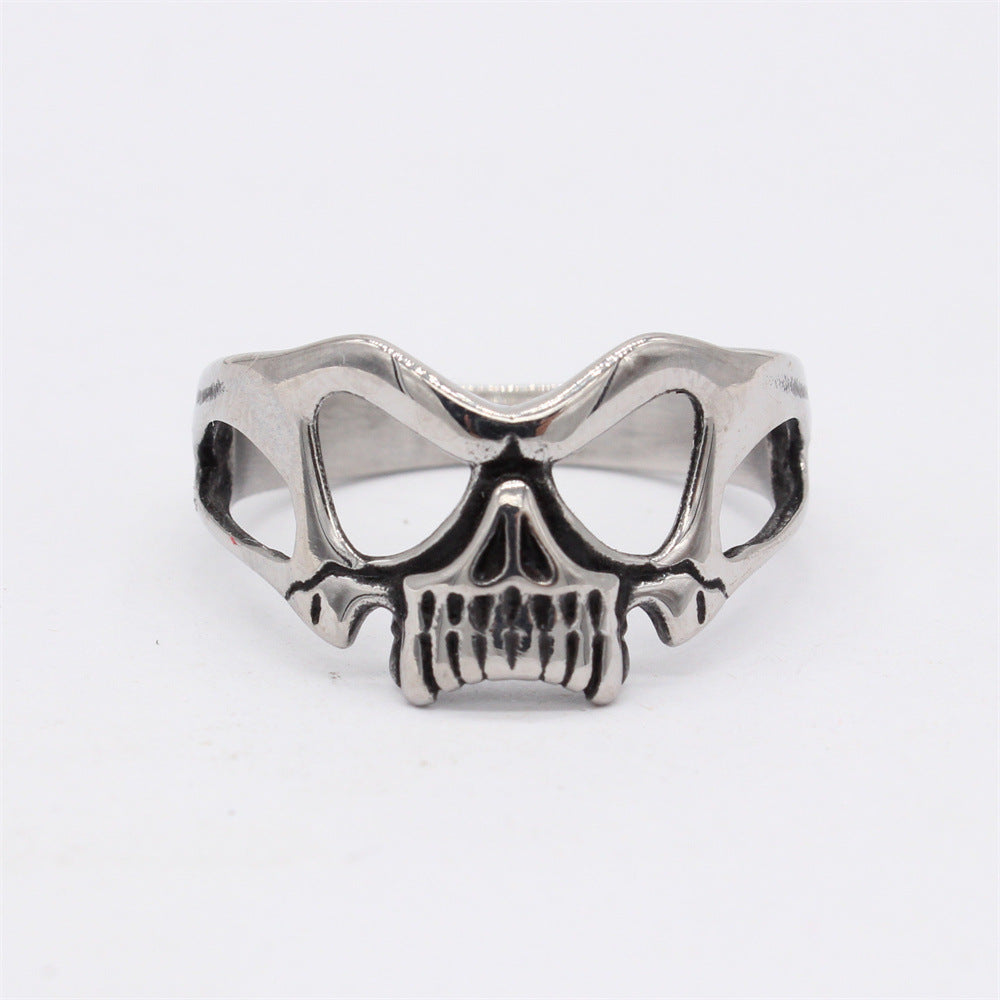 Skull Mask Titanium Steel Ring