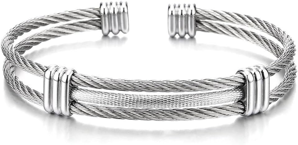 Planderful Everyday Genie Stainless Steel Woven Bracelet Unisex Hip Hop Punk Premium Style