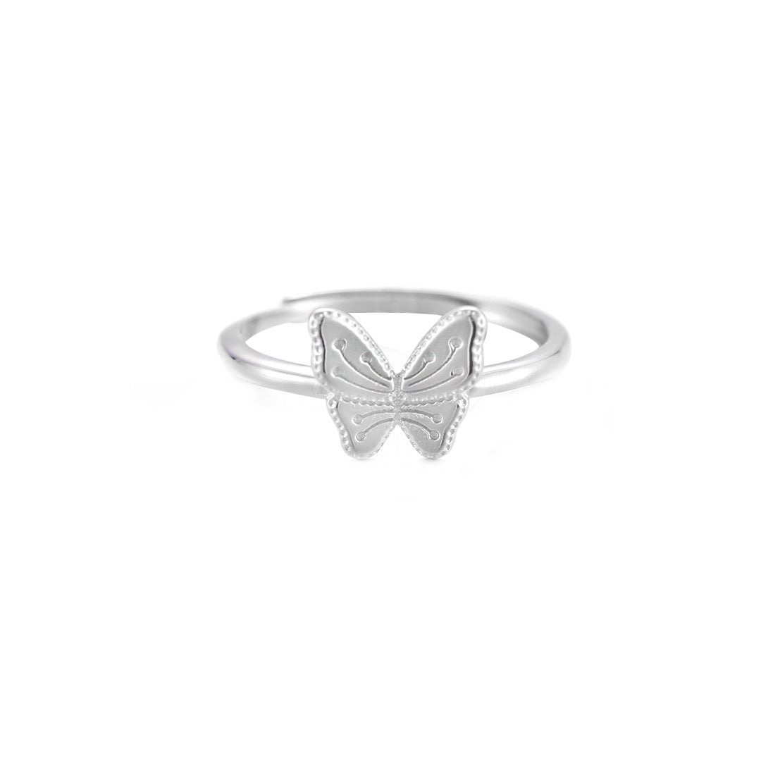 Planderful Everyday Genie Butterfly Ring – Versatile Light Luxury Adjustable Silver Jewelry