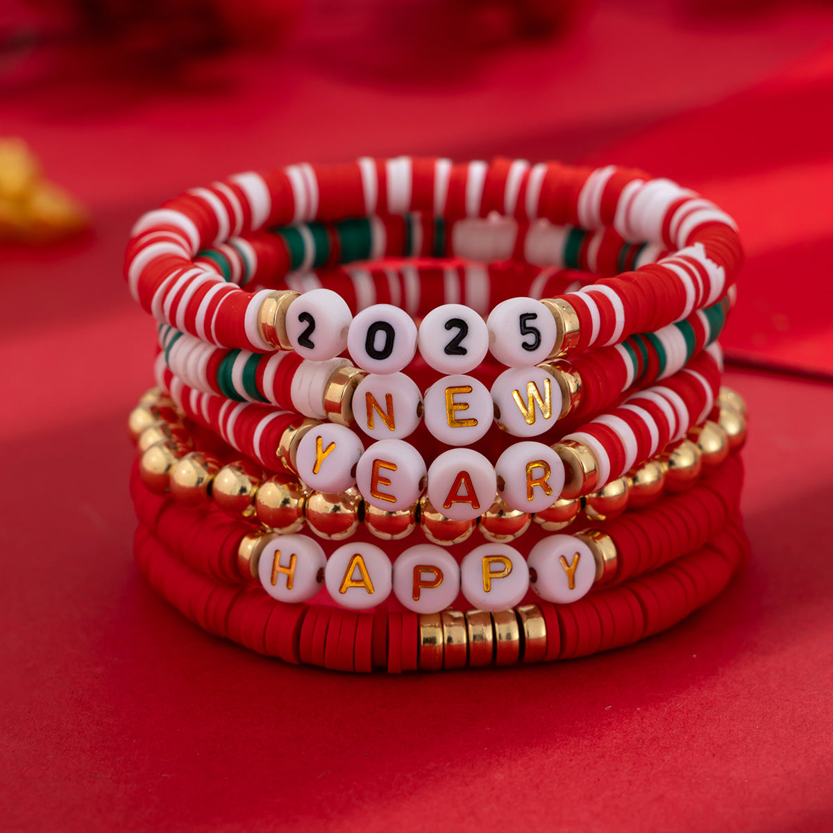 Planderful Vienna Verve Bracelet Set – Versatile Color Soft Pottery Beaded Design