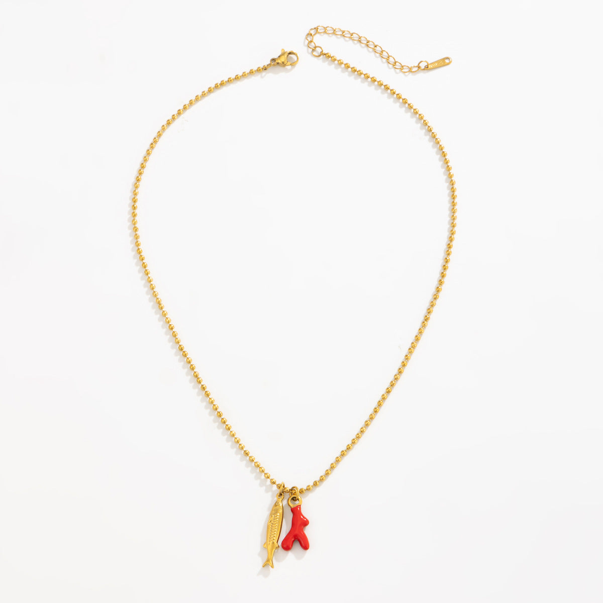 Holiday Wind Small Fish Turtle Pendant Necklace Ocean Wind Coral Starfish Fine