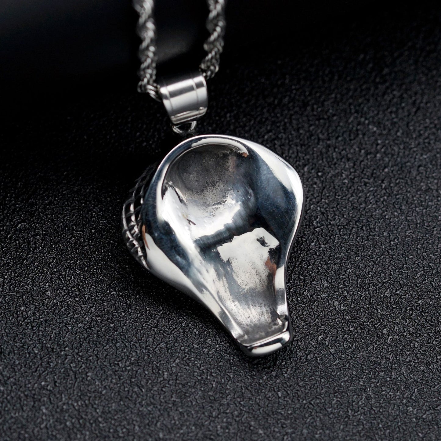 Steel Necklace - Vintage Snake Pendant
