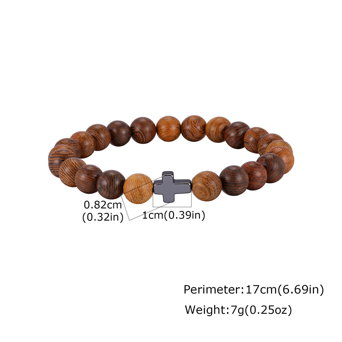 Cross Black Stainless Steel Bracelet Unisex