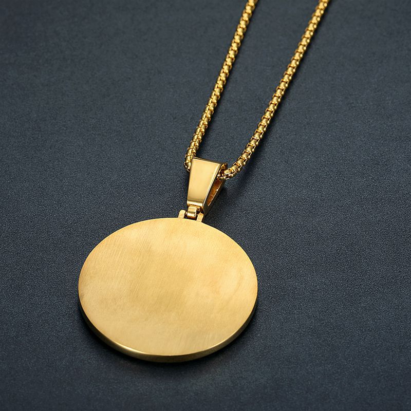 Bitcoin B Pendant Necklace By Planderful Everyday Genie Gold Plated Steel West Coast Hip Hop Style For Crypto Fans