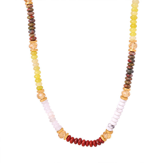 Retro Style Handcrafted Abacus Beaded Necklace for Women