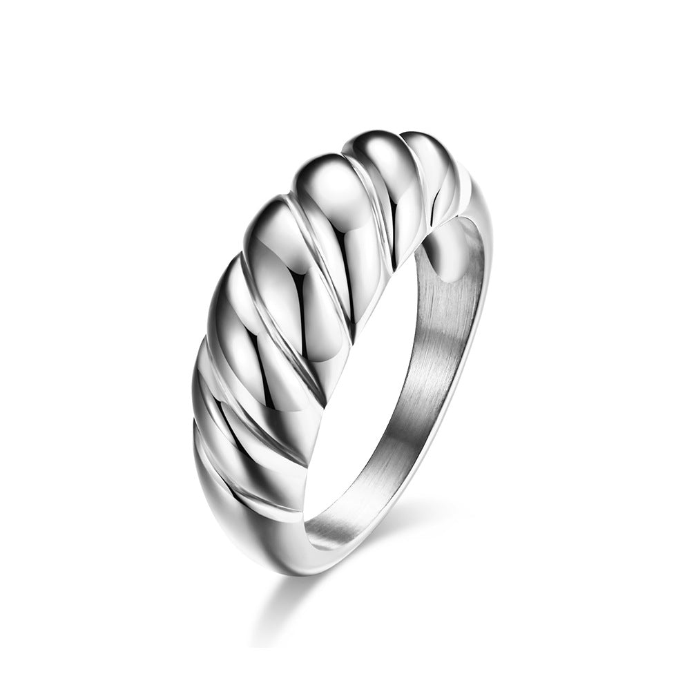Stainless Steel Women's Bread Ring – Wedding Proposal Couple