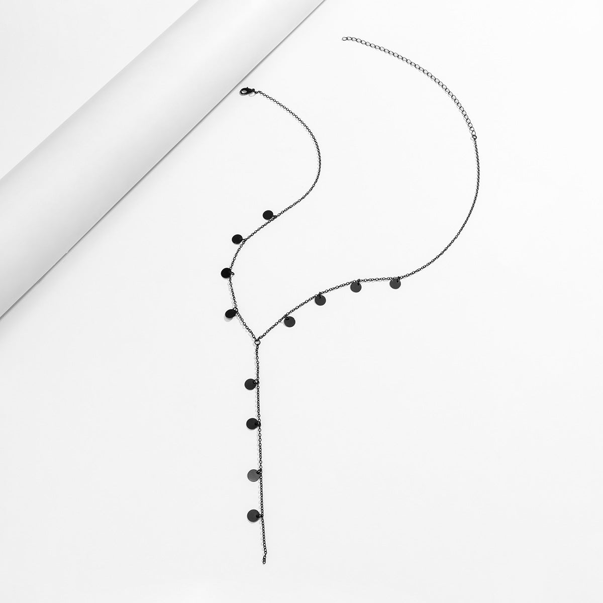 Open Heart Dark Tassel Necklace