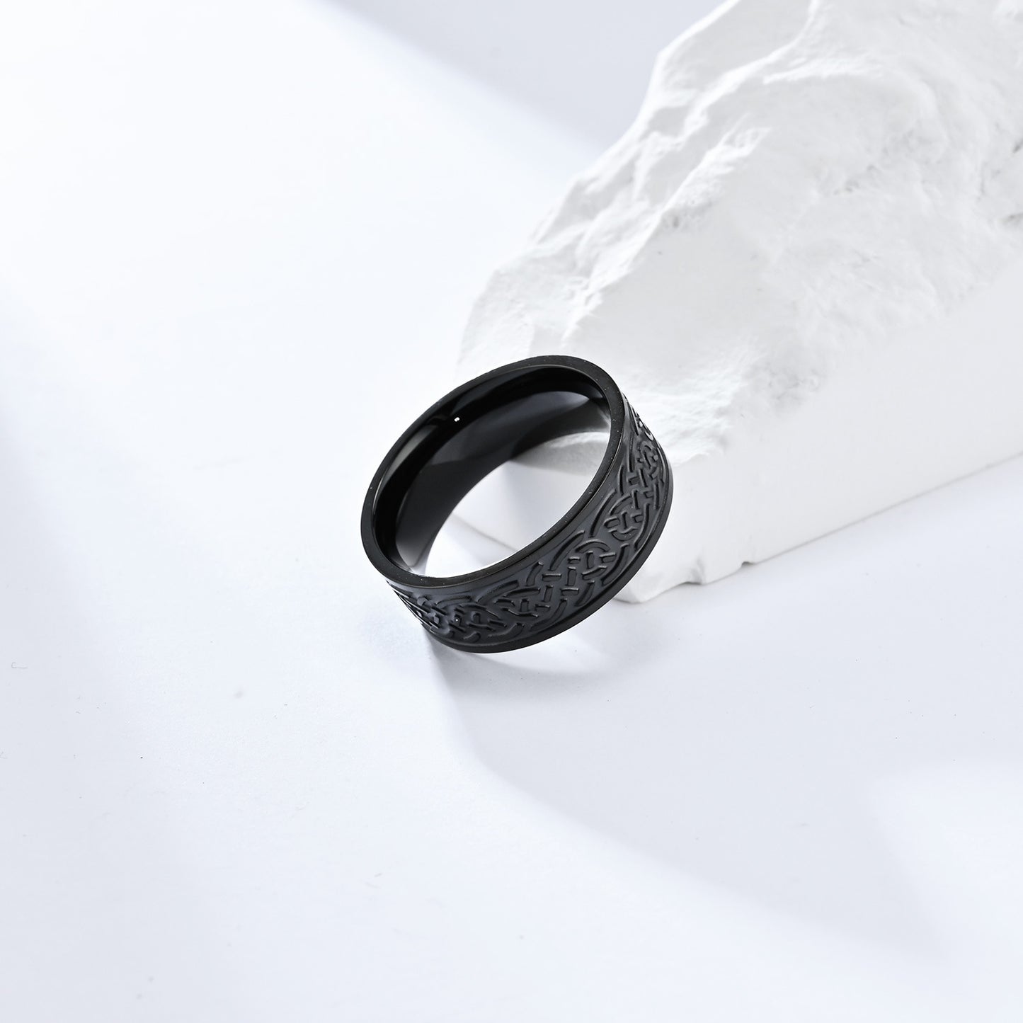 Planderful Celtic Knot Ring Titanium Steel Nordic Style Unisex Eternal Braided Design Sizes 7 To 12