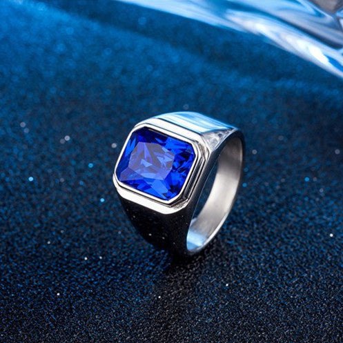Planderful Minimalist Zircon Ring Titanium Steel Unisex for Men and Women Durable Everyday Jewelry