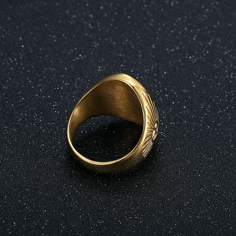 Planderful Jesus Cross Ring Stainless Steel With Zircon For Hip Hop Fashion Enthusiasts