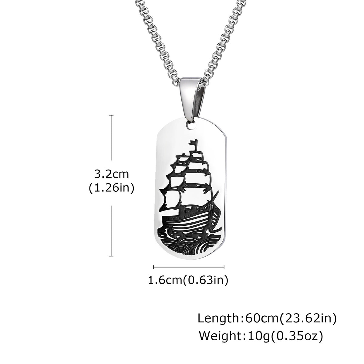 Stainless Steel Pendants — Two Designs, Chain Optional