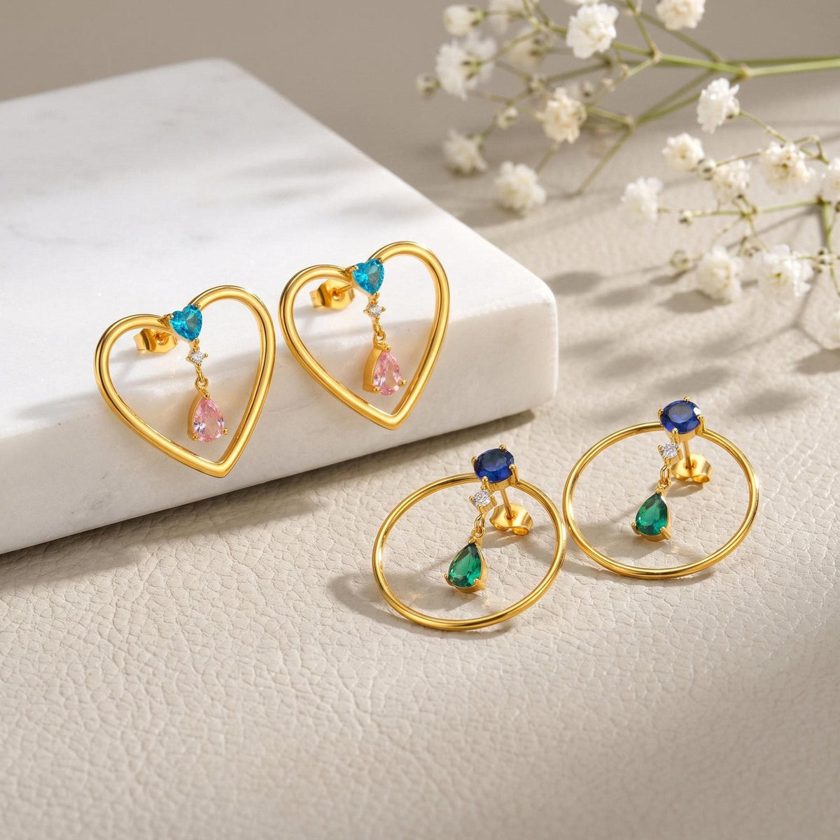 Stainless Steel Zircon Minimalist Earrings