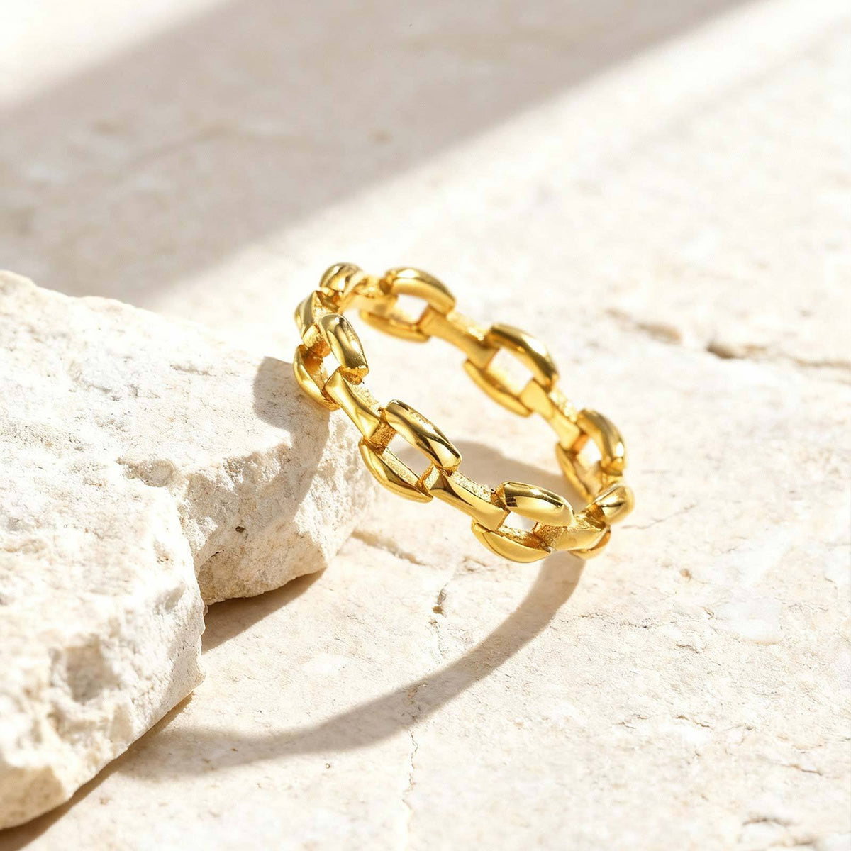Stainless Steel Chain Glossy Strap Chain Ring