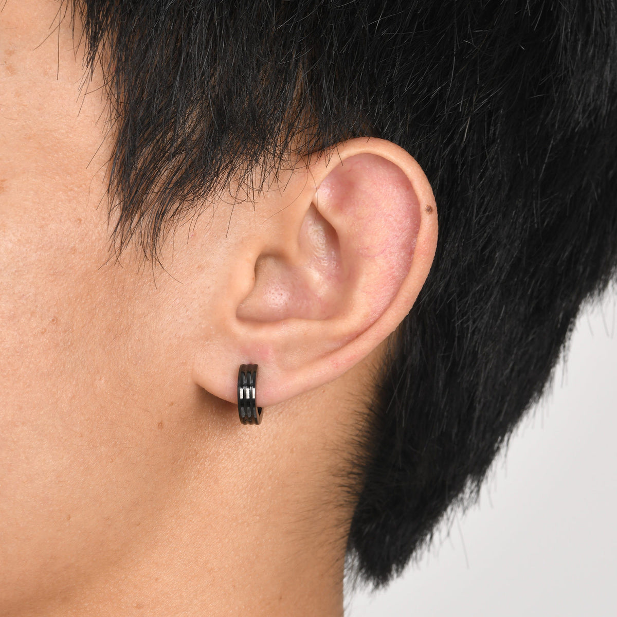 Stainless Steel Single Earring — Four Finishes