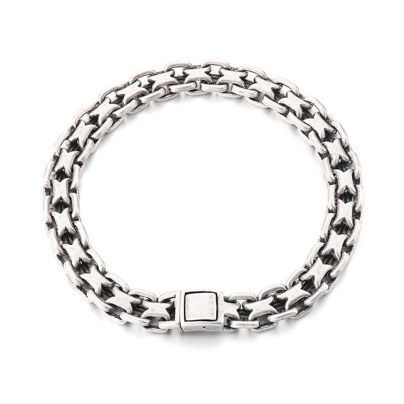 Retro Hollow Neck Chain Titanium Steel Men Necklace