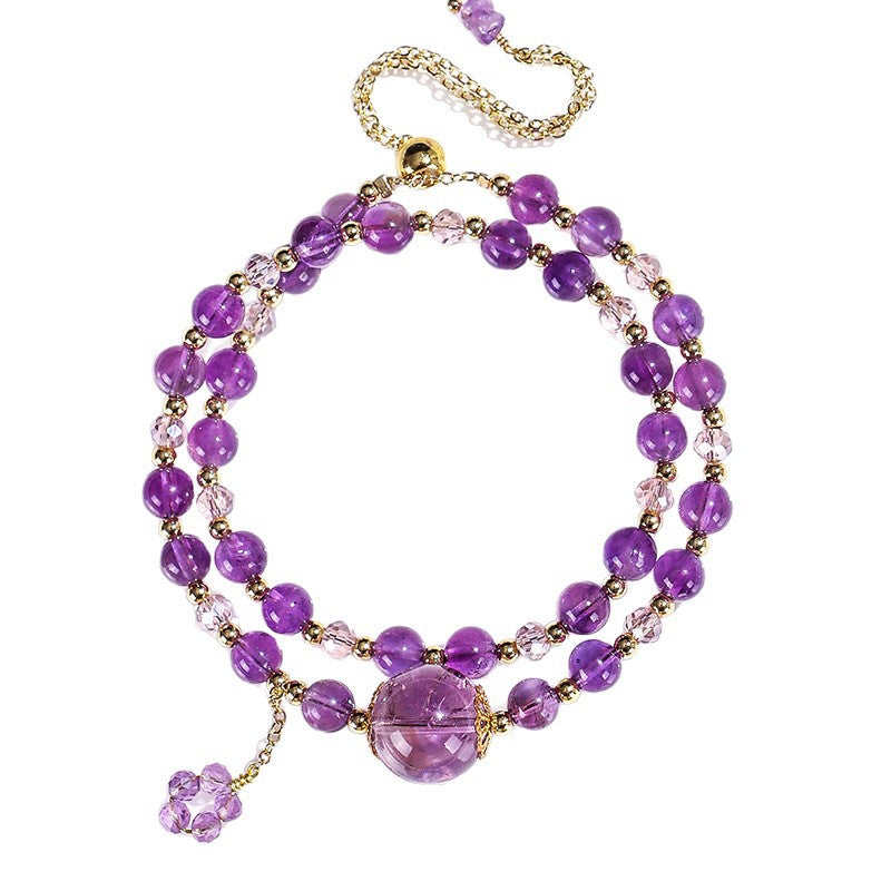 Planderful Fortune's Favor Bracelet – Elegant Amethyst Beaded Design
