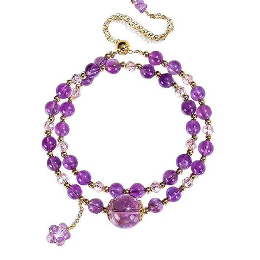 Planderful Fortune's Favor Bracelet – Elegant Amethyst Beaded Design