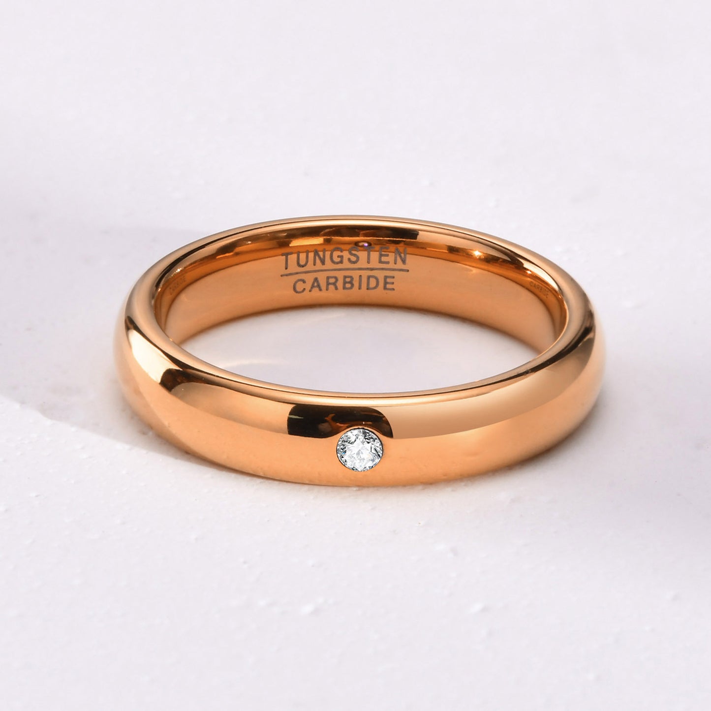 New Product on the Market 4MM Zircon Tungsten Steel Ring