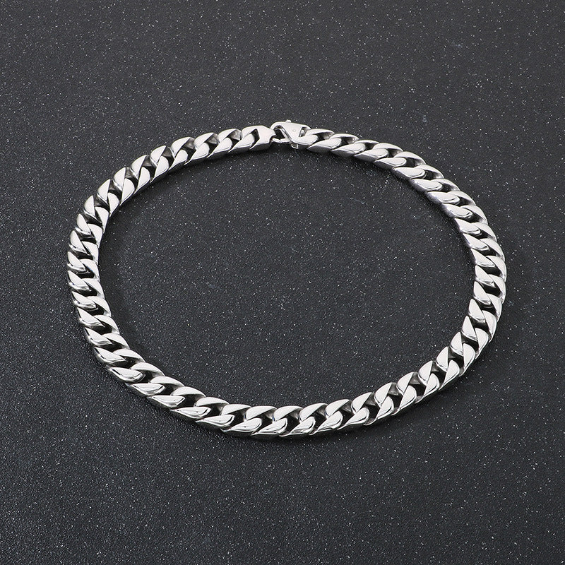 Planderful 15mm Titanium Steel Cuban Chain Necklace For Men