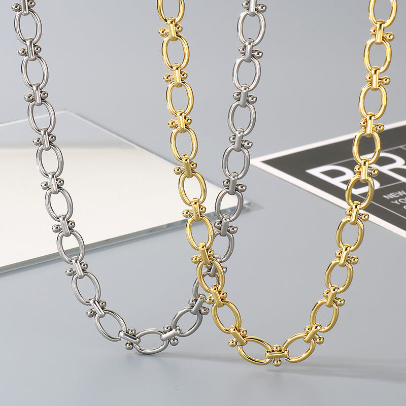 Cross Knot Bracelet 18K Gold Plated Stainless Steel Chain