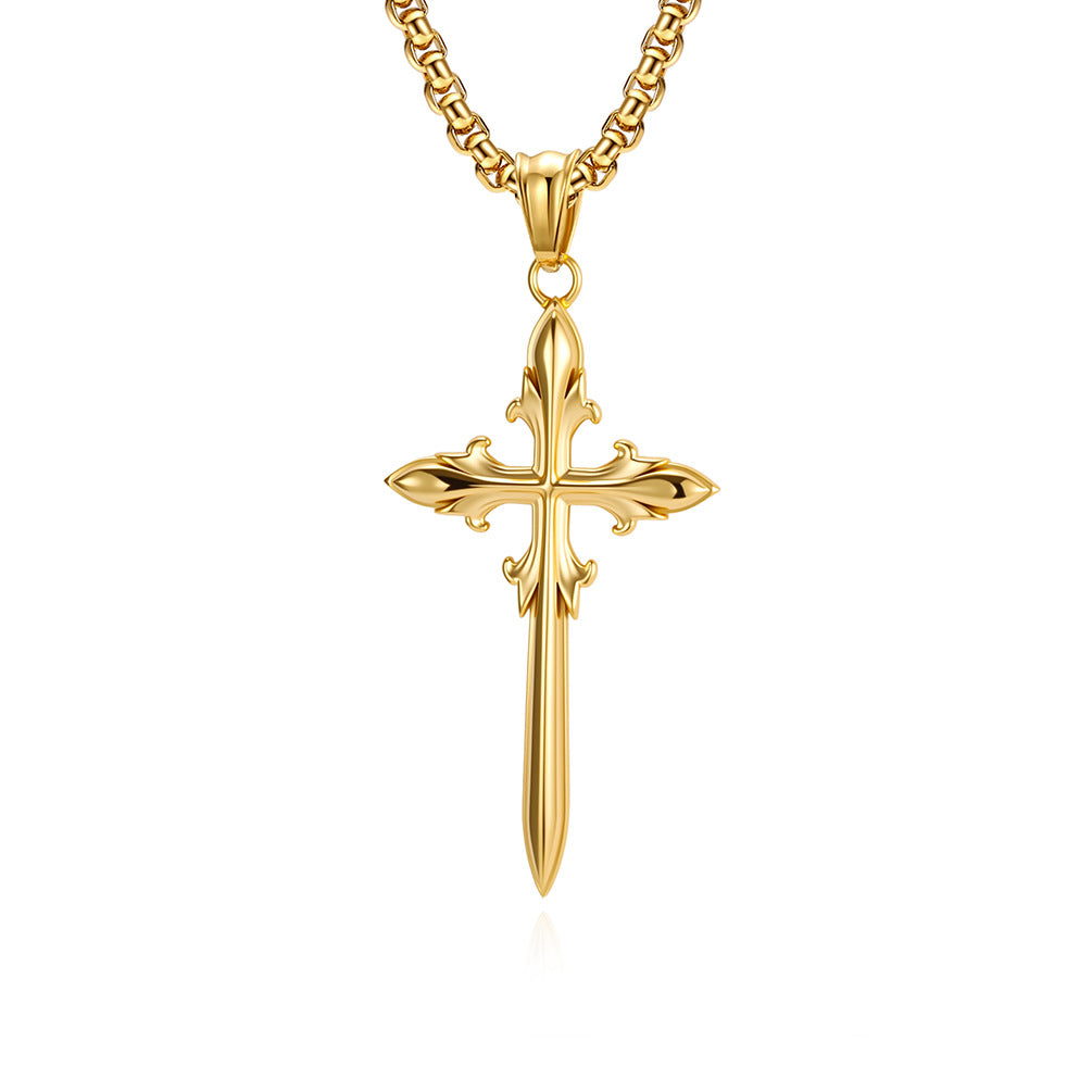 Stainless Steel Cross Gothic Vintage Necklace