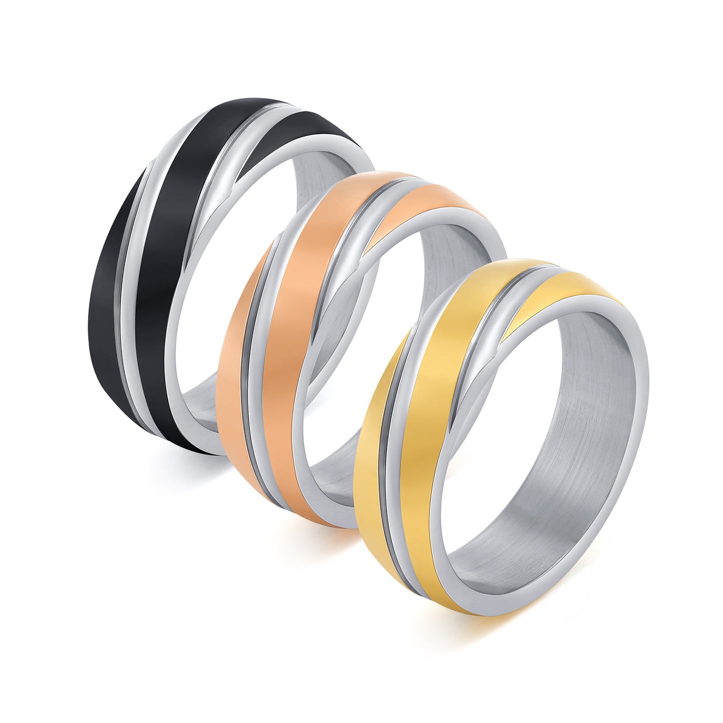 Men's Rings Titanium Steel Ring Stainless Steel Minimalist Style