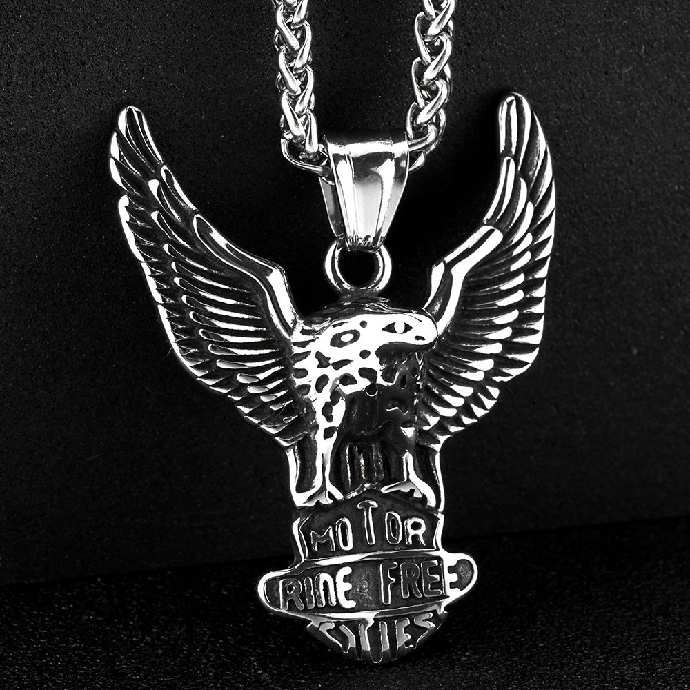 European And American Retro Men's Jewelry Eagle Pendant Necklace