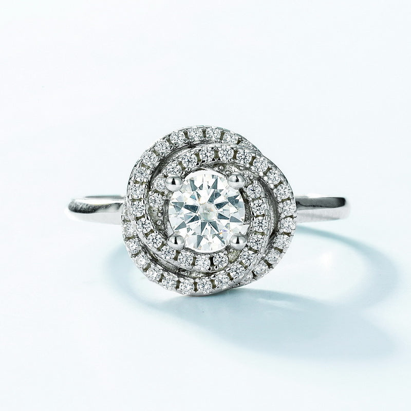 Planderful Pear-Cut Moissanite Sterling Silver Ring – 5 × 5 mm, 0.5 ct