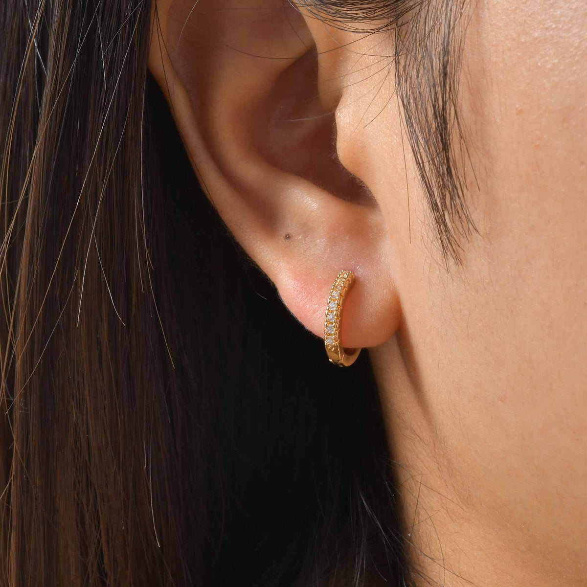 Stainless Steel Zircon Earrings