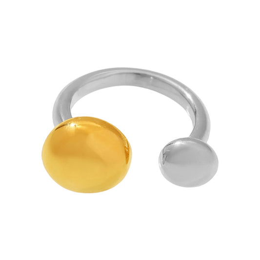 Planderful Everyday Genie Two Tone Geometric Open Ring Women