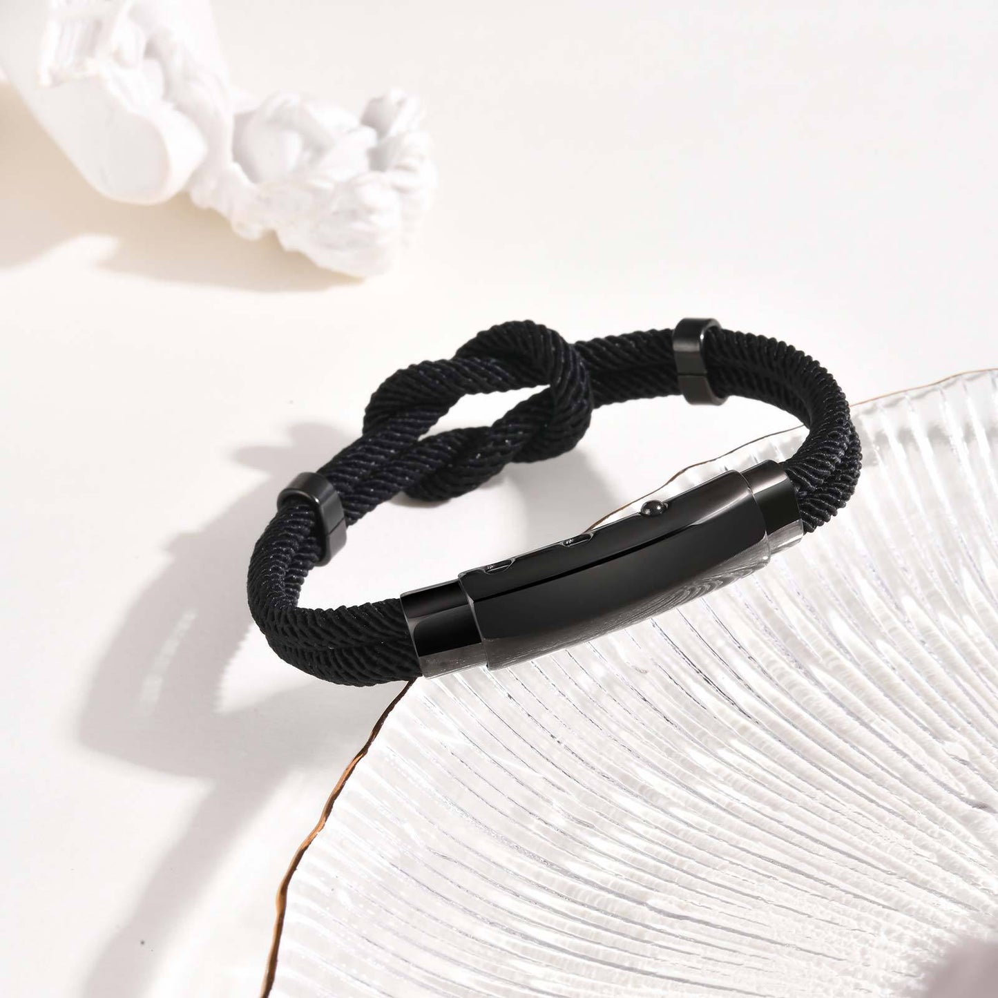 Planderful Infinity Knot Stainless Steel Mens Bracelet