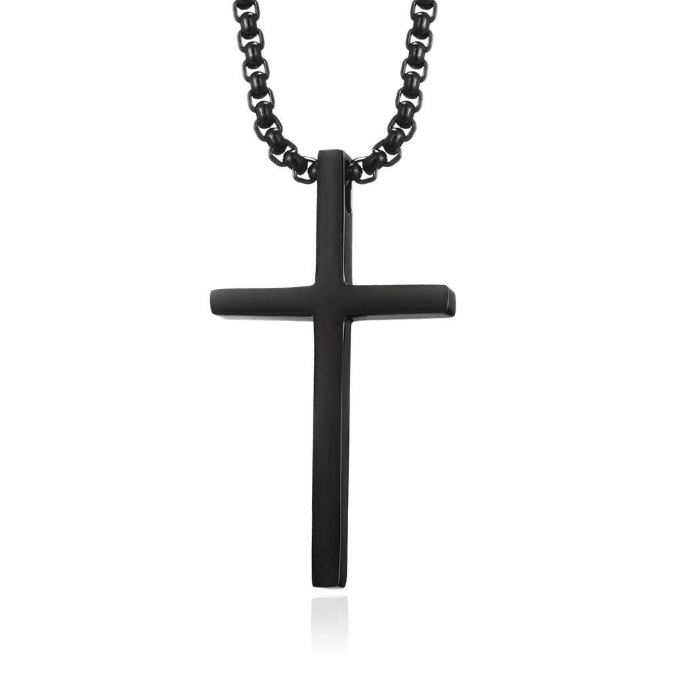 1. Planderful Stainless Steel Cross Necklace Unisex Gift for Him or Her Elegant Everyday Pendant