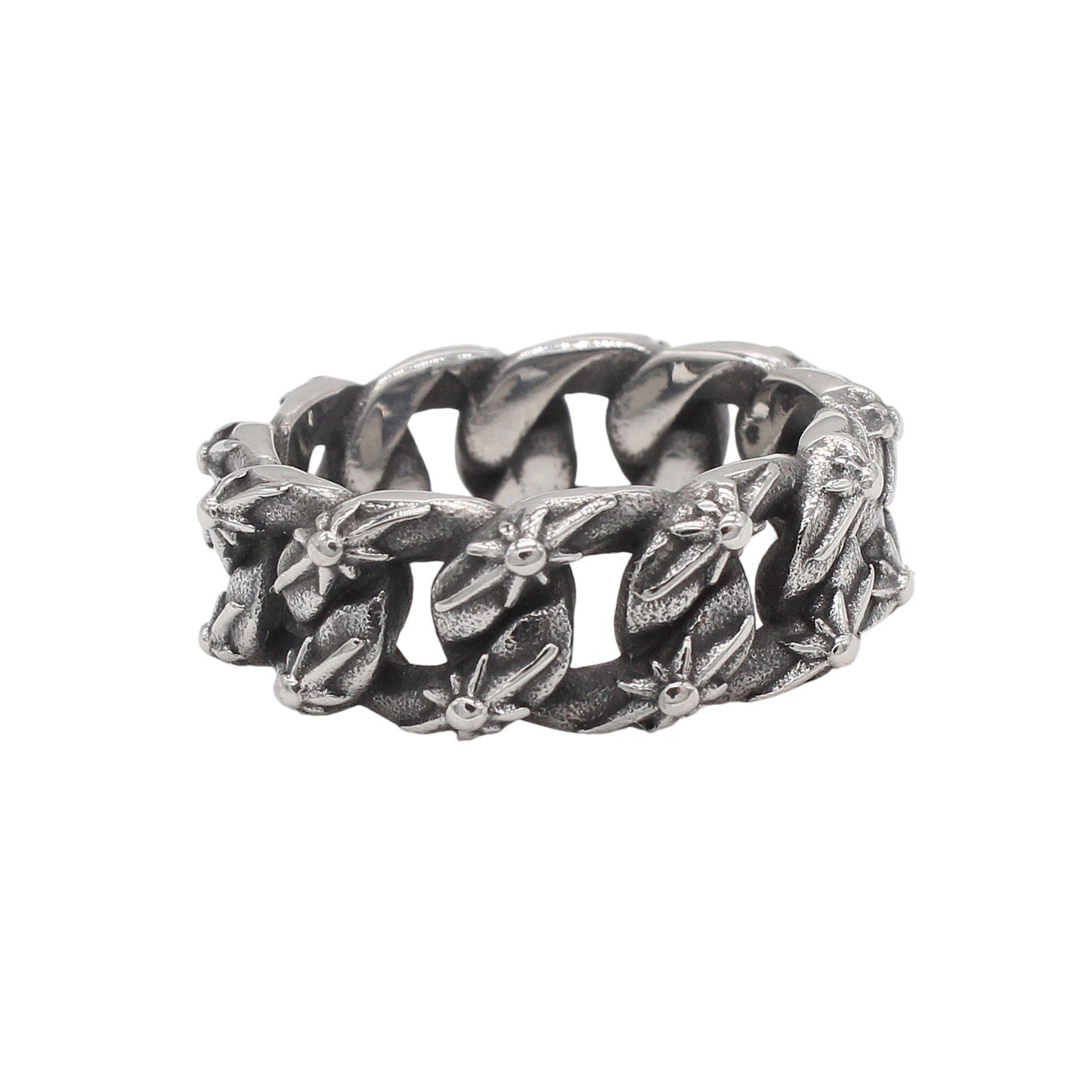 Planderful Jewelry Mens Vintage Steel Ring