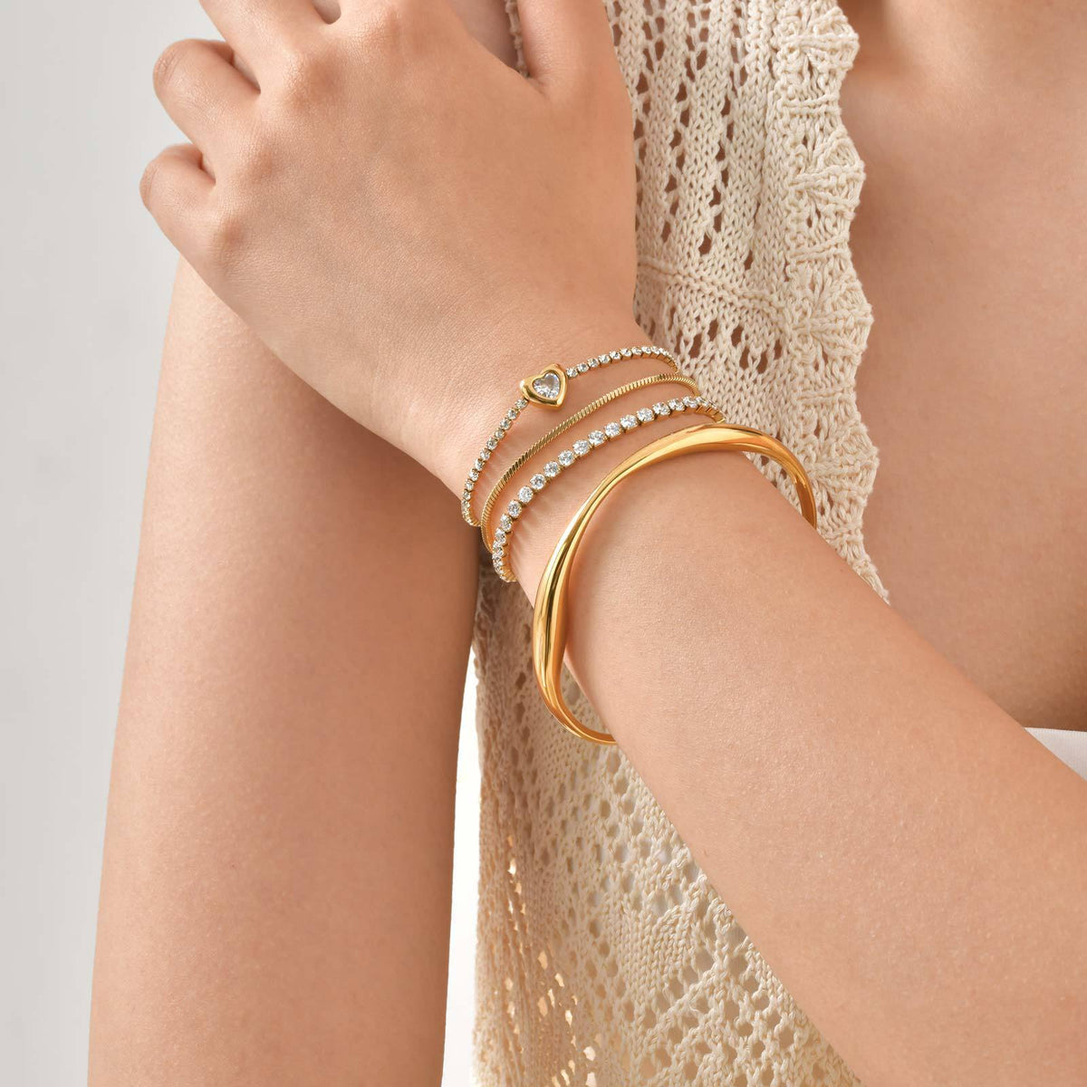 Heart Stainless Steel Bracelet Unisex