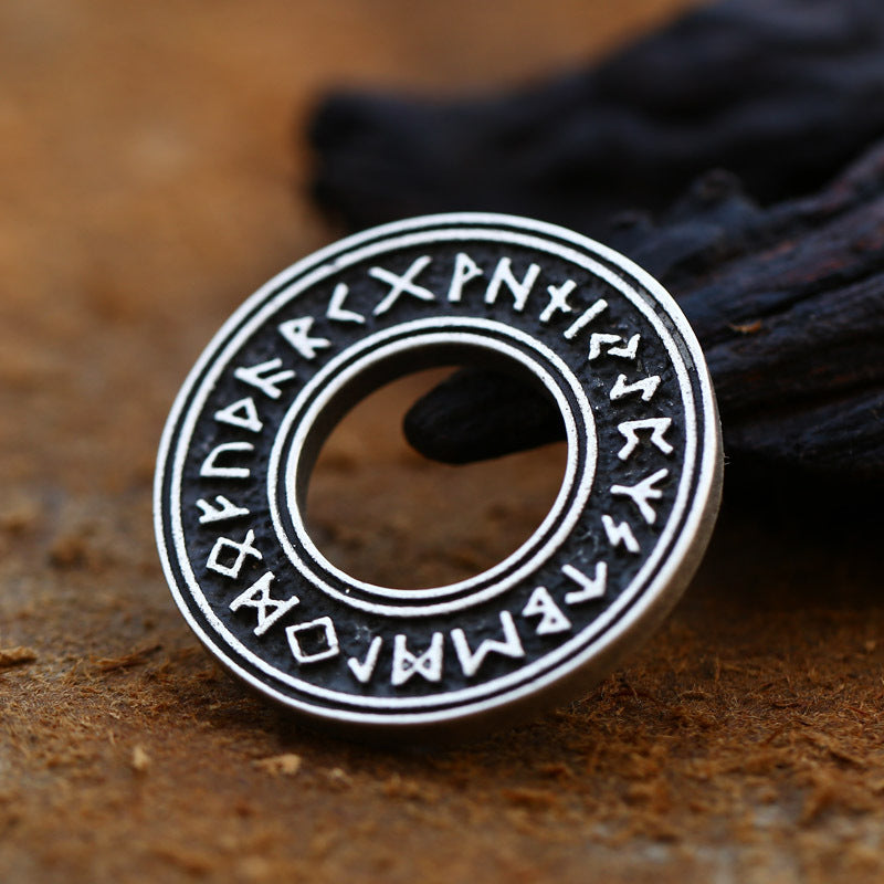 Viking Rune Letter Stainless Steel Pendant for Men - Wholesale Titanium Steel Jewelry Collection