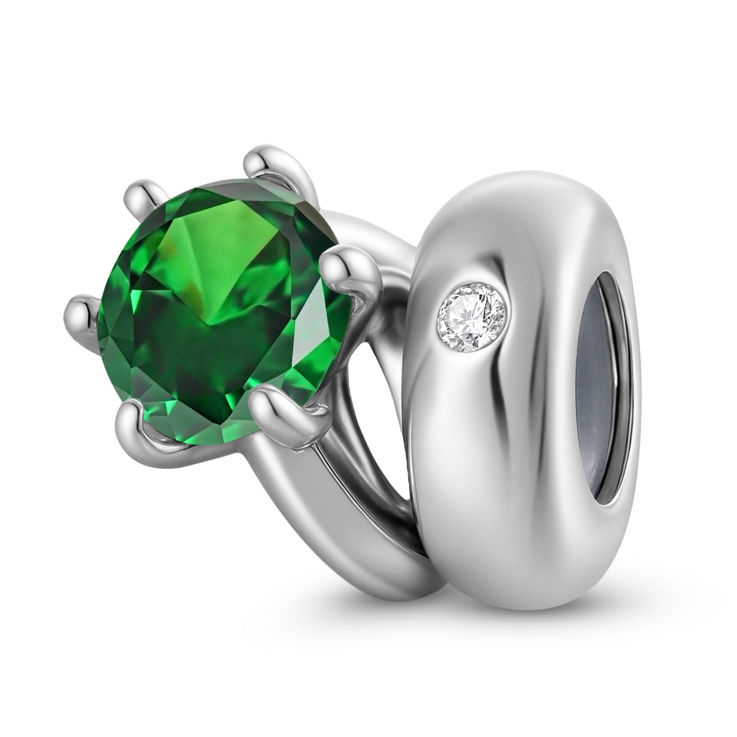 Planderful Jewelry Sterling Silver Beads Pendant December Birthstone DIY Jewelry