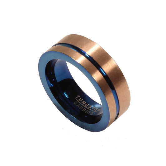 European Style Tungsten Steel Men's Ring - Classic Gold Jewelry Collection