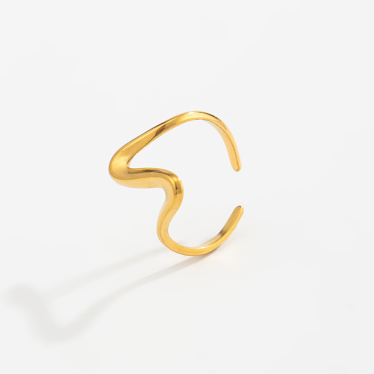 Planderful Stainless Steel Butterfly Ring For Women Vienna Verve Vacation Style Hollow Geometric Opening Jewelry