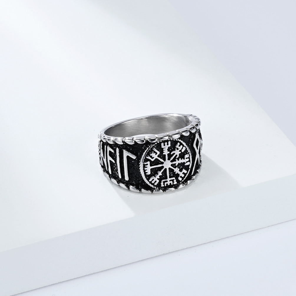 Viking Rune Ring For Men Titanium Steel Planderful Gift For Viking Enthusiasts Everyday Genie Collection