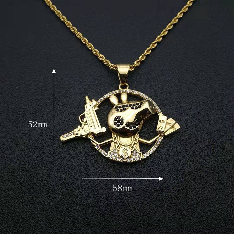 Zircon Necklace – Statement Hip Hop Pendant