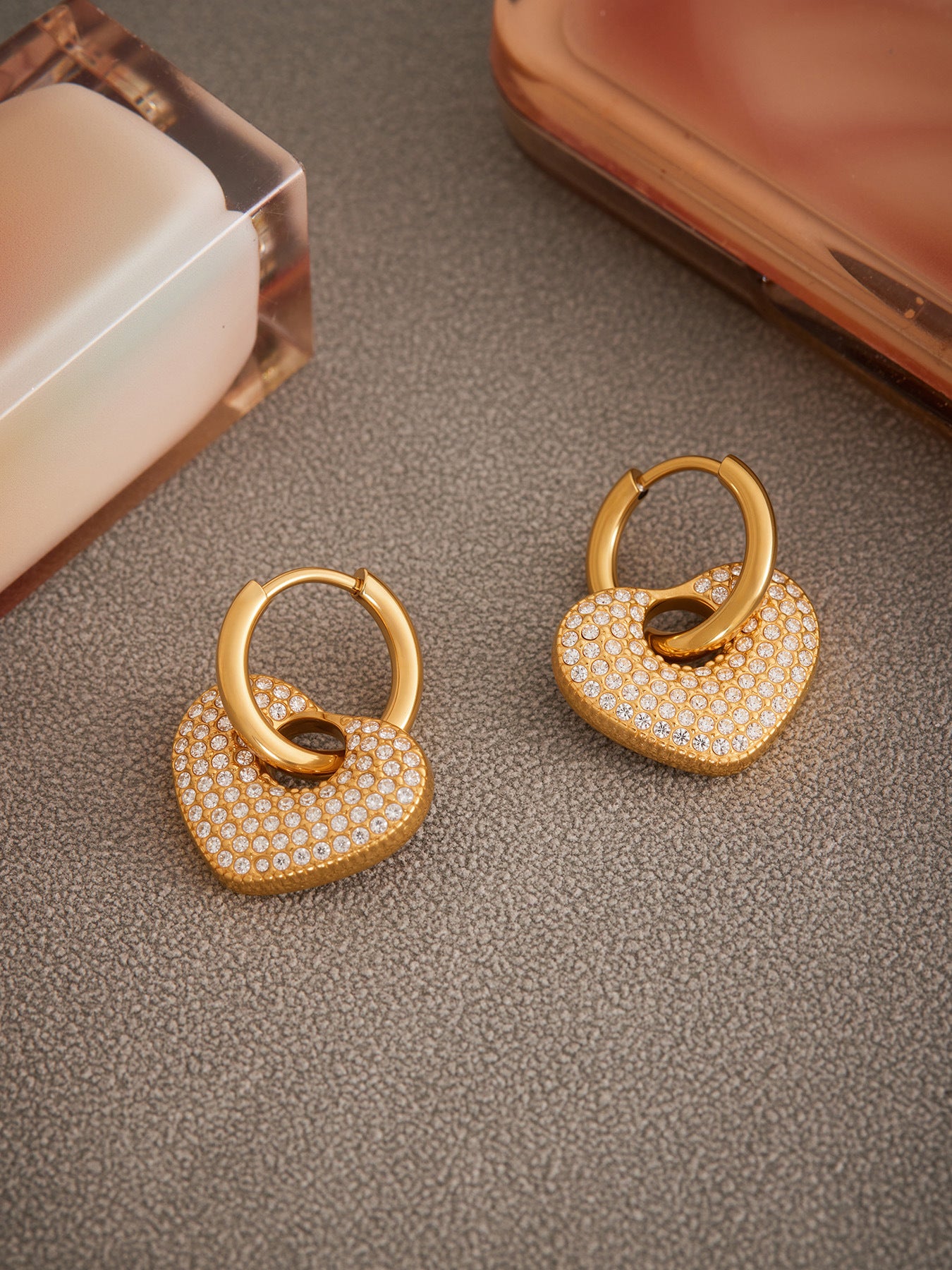 Planderful Lapis Rhombus Earrings Women Gold Plated