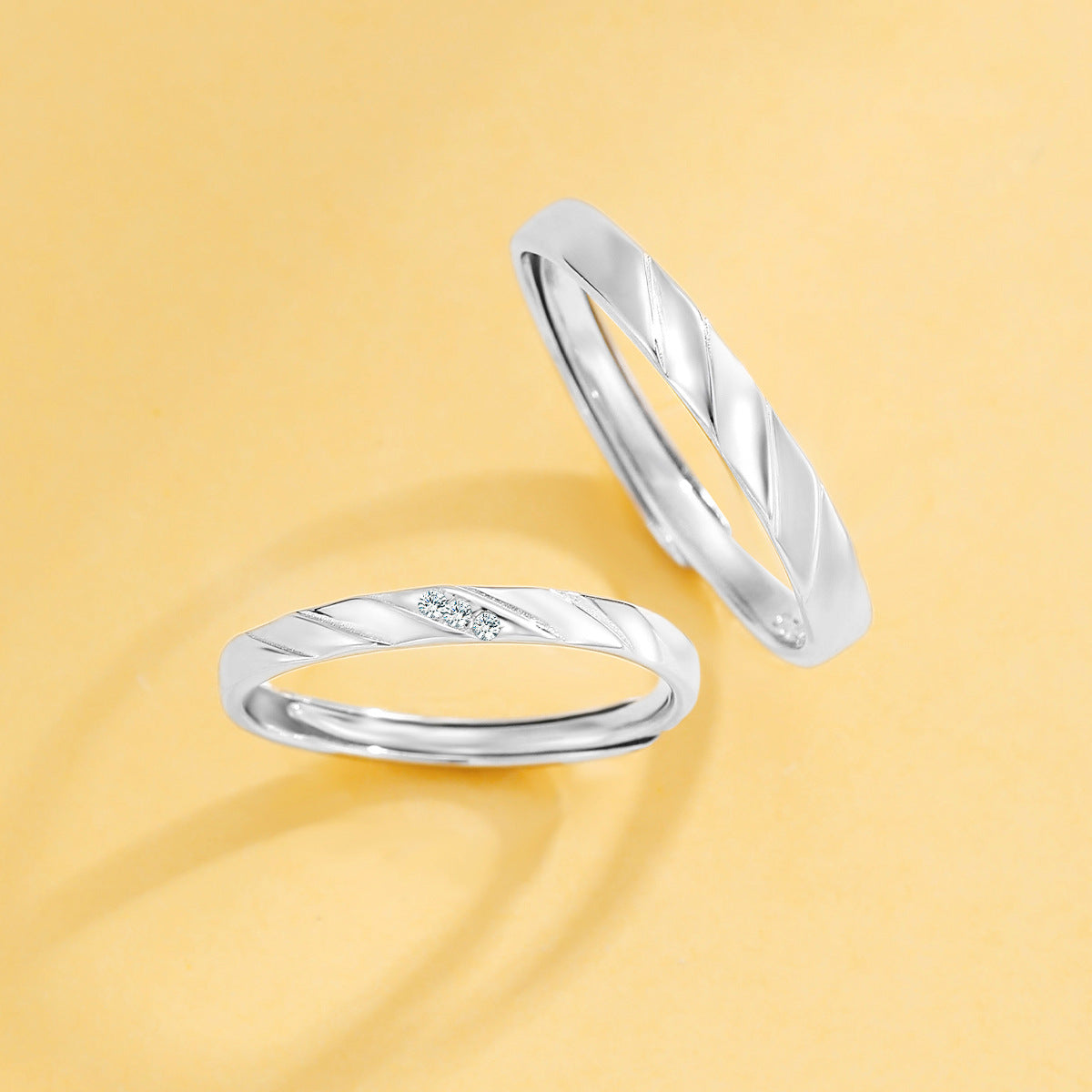 Planderful Jewelry Love Cycle Ring S925 Sterling Silver Adjustable Circle Ring For Valentines Day Gift