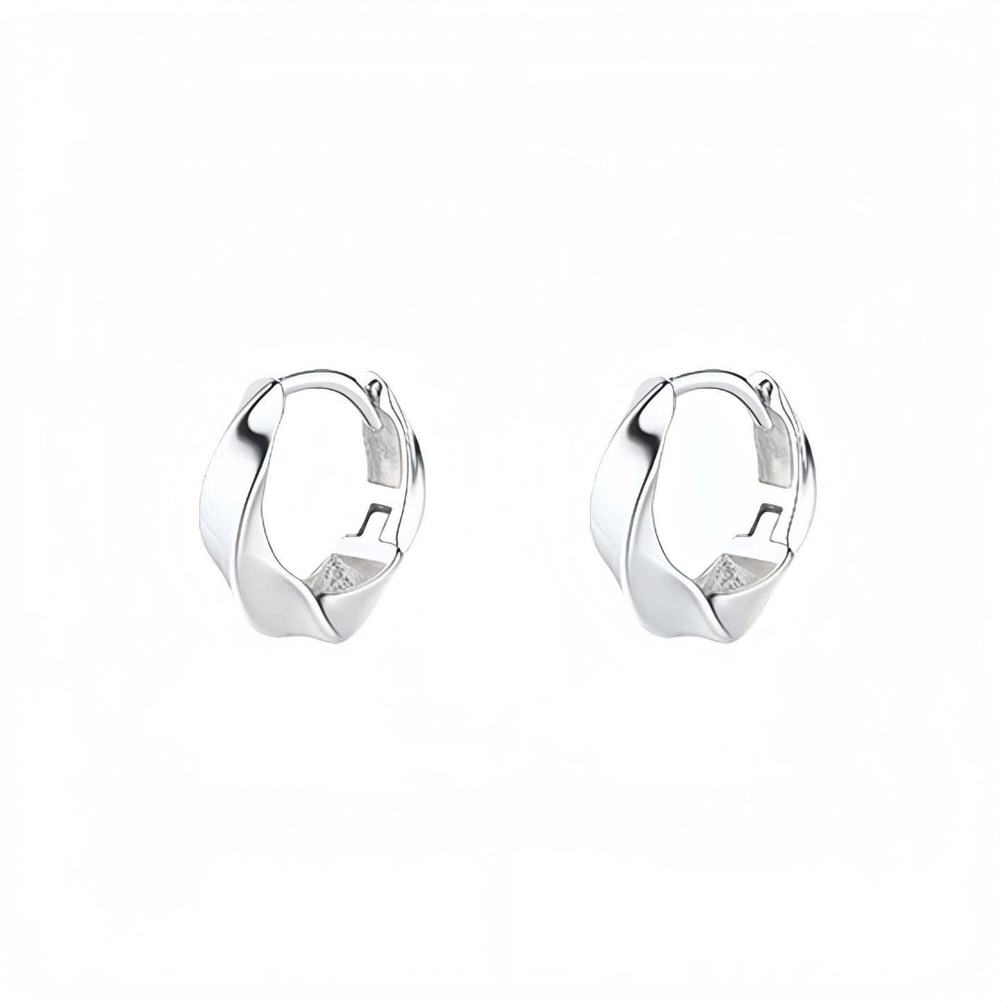Planderful 925 Sterling Silver Mobius Ring Earrings for Women Elegant Niche Design High End Stud Jewelry