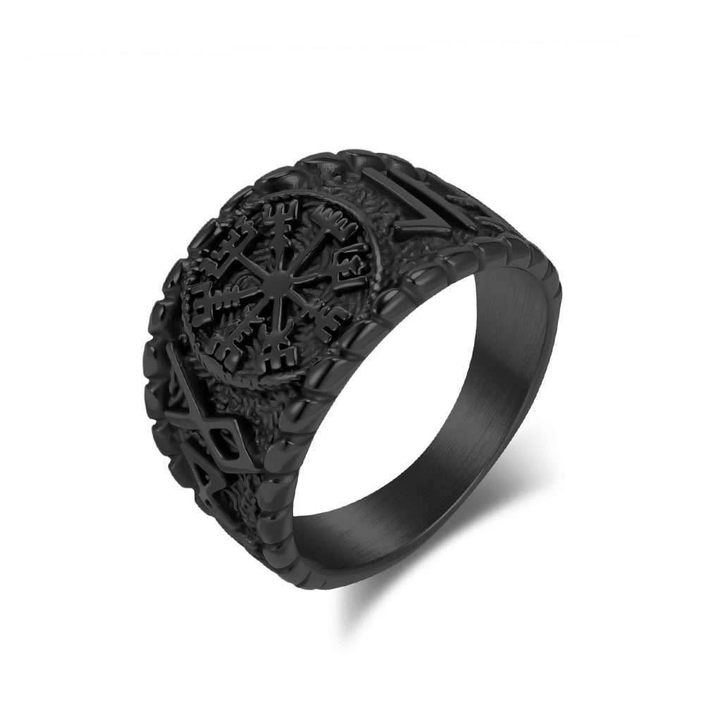 Planderful Viking Ring For Men Durable Rune Jewelry
