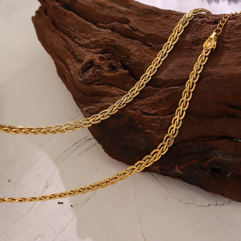 Copper Keel Chain Necklace for Unisex Hip-Hop Style and Versatility