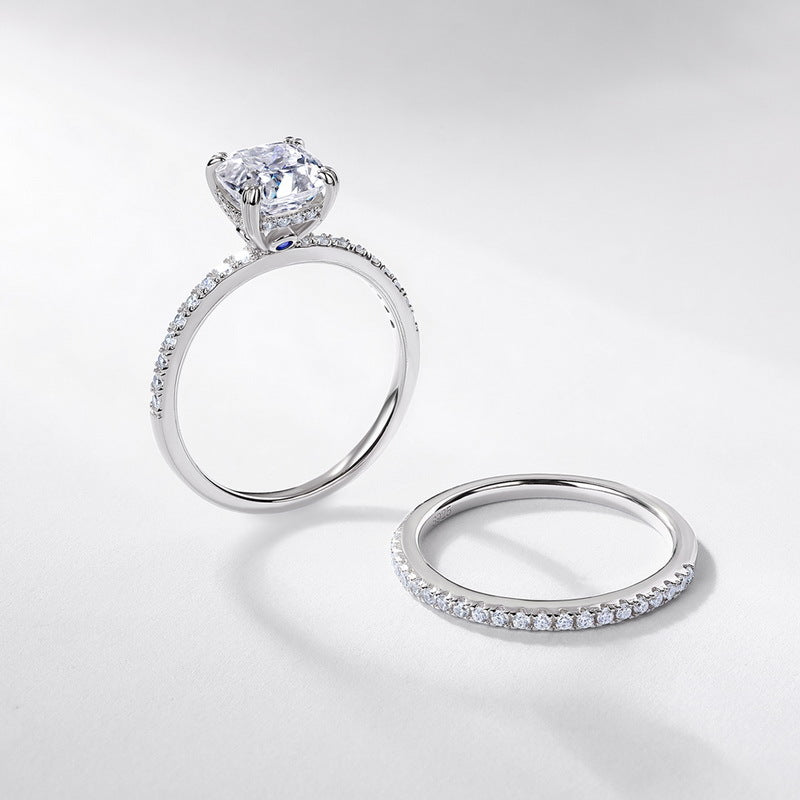 Planderful Classic Moissanite Sterling Silver Ring – Style 5