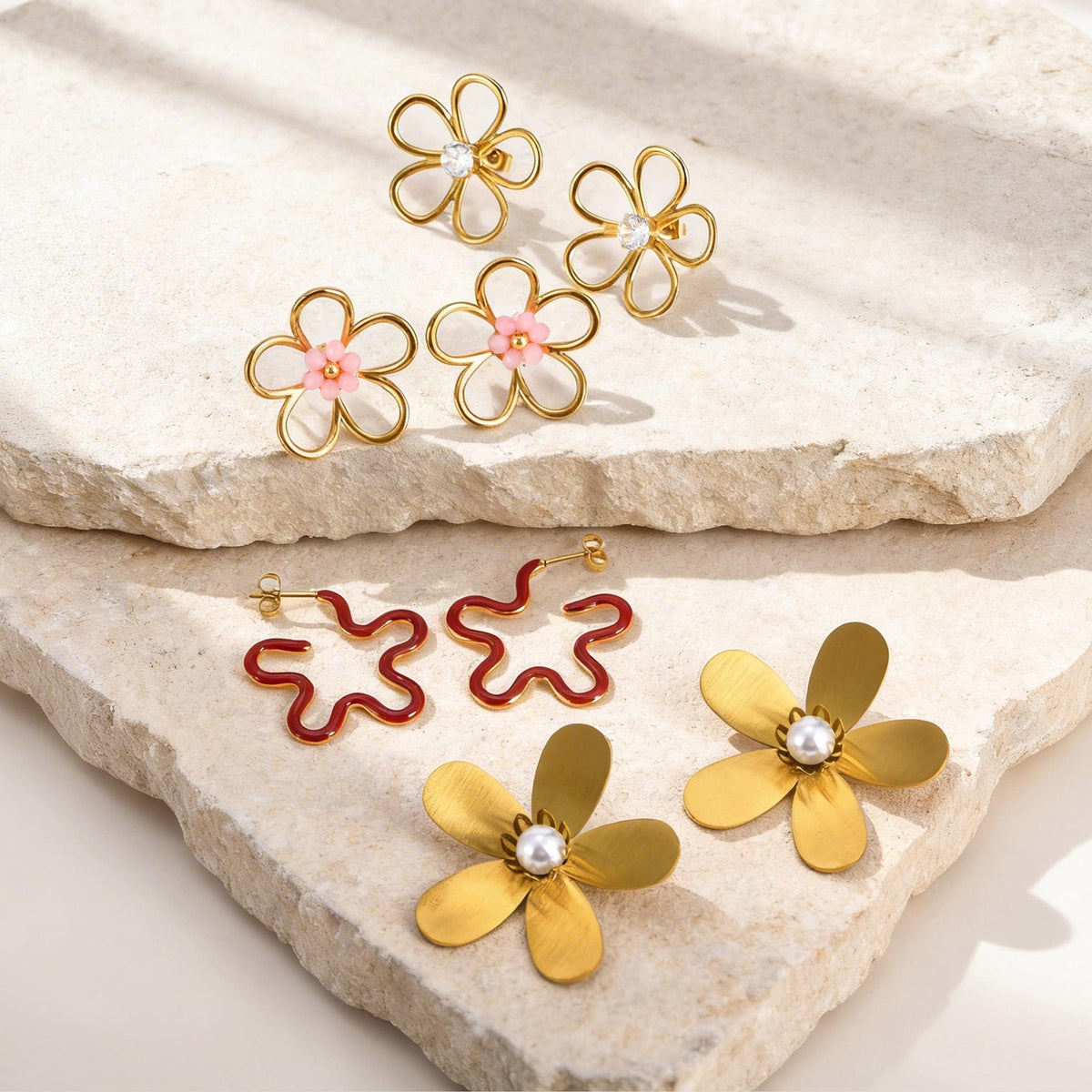 Floral Earrings — Four Distinct Designs