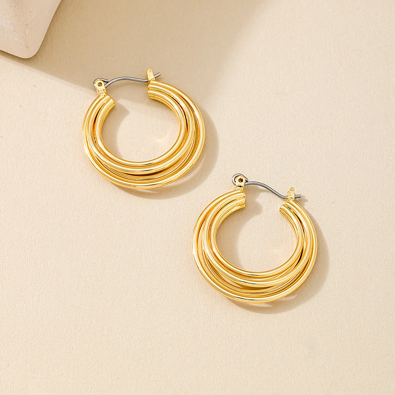 Planderful Vienna Verve Earrings – Fashionable Multi-Layer Design