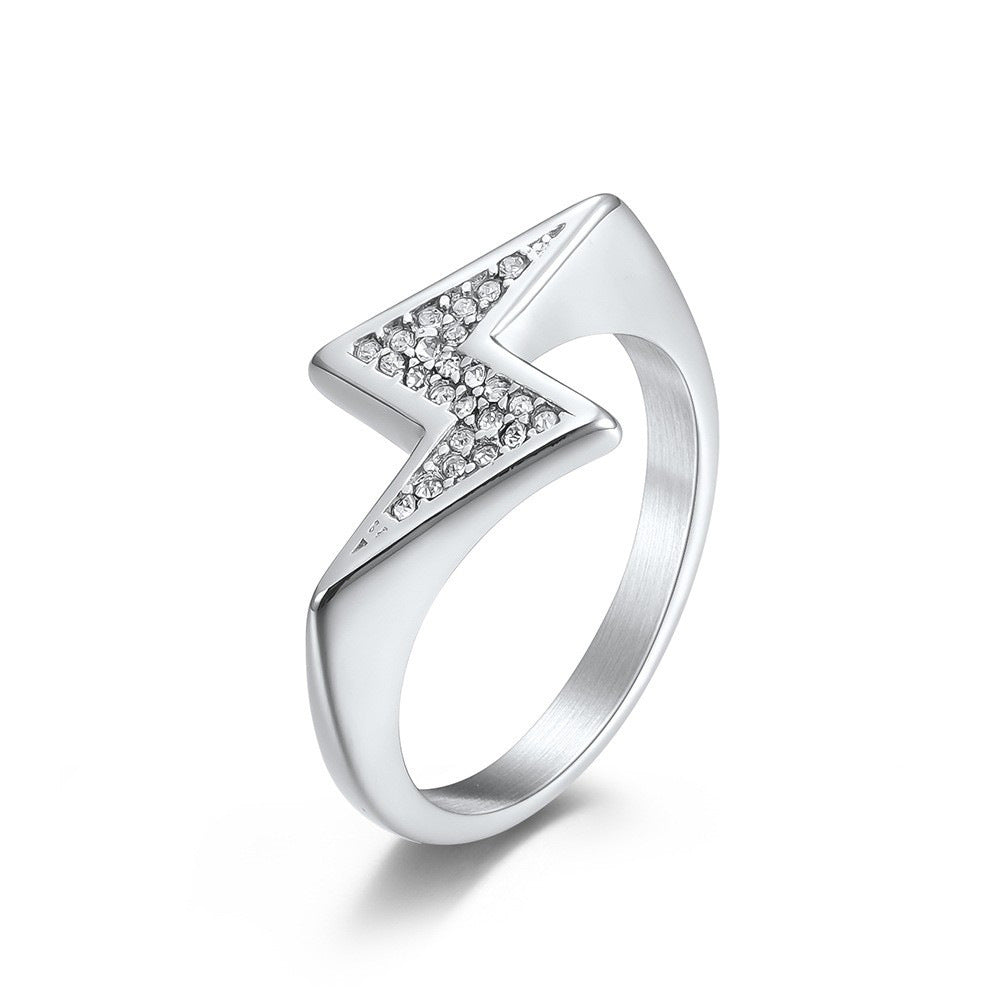 Cross-Border European And American Z-Shaped Titanium Steel Ring
